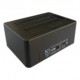 LC-Power LC-DOCK-U3-V tallennusaseman telakointiasema USB 3.2 Gen 1 (3.1 Gen 1) Type-B Musta