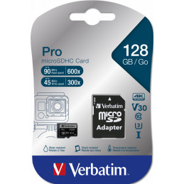 Verbatim Pro 128 GB MicroSDXC UHS-I Luokka 10