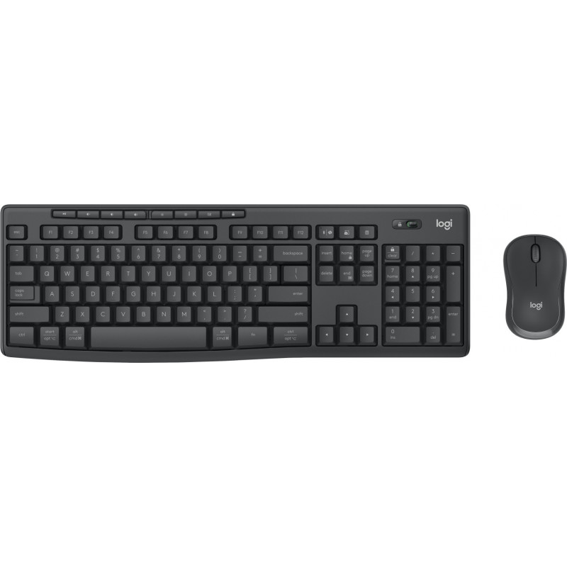 Logitech MK370 Combo for Business näppäimistö Sisältää hiiren RF Wireless + Bluetooth QWERTY Pohjoismainen Grafiitti