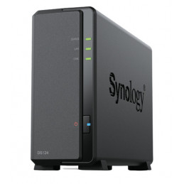 Synology DiskStation DS124 NAS- ja tallennuspalvelimet Työpöytä Ethernet LAN Musta RTD1619B