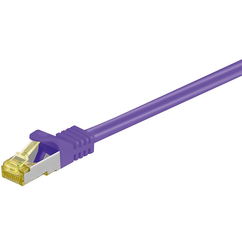 Goobay RJ-45 CAT7 0.5m verkkokaapeli Purppura 0,5 m S FTP (S-STP)