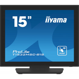 iiyama ProLite T1532MSC-B1S tietokoneen litteä näyttö 38,1 cm (15") 1024 x 768 pikseliä XGA LCD Kosketusnäyttö Musta