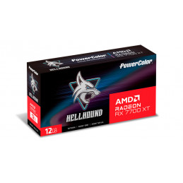 PowerColor Hellhound RX 7700 XT 12G-L OC AMD Radeon RX 7700 XT 12 GB GDDR6