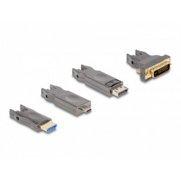 DeLOCK 86010 HDMI-kaapeli 30 m HDMI-tyyppi A (vakio) HDMI-tyyppi D (mikro) Musta, Harmaa