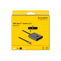 DeLOCK 11500 keskitin USB 3.2 Gen 2 (3.1 Gen 2) Type-C 10000 Mbit s Harmaa