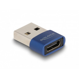 DeLOCK 60051 kaapelin sukupuolenvaihtaja USB C USB A Sininen