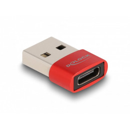 DeLOCK 60050 kaapelin sukupuolenvaihtaja USB C USB A Punainen