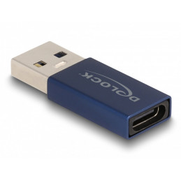 DeLOCK 60049 kaapelin sukupuolenvaihtaja USB C USB A Sininen