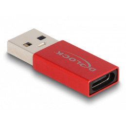 DeLOCK 60044 kaapelin sukupuolenvaihtaja USB C USB A Punainen