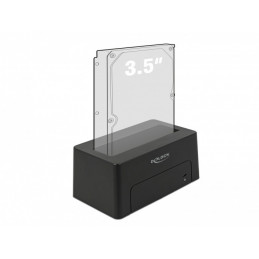 DeLOCK 63958 tallennusaseman telakointiasema USB 3.2 Gen 2 (3.1 Gen 2) Type-C Musta