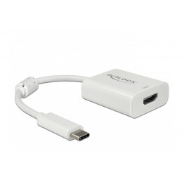 DeLOCK 63937 videokaapeli-adapteri 0,1 m USB Type-C HDMI Valkoinen
