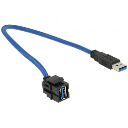 DeLOCK 86375 USB-kaapeli 0,5 m USB 3.2 Gen 1 (3.1 Gen 1) USB A Sininen