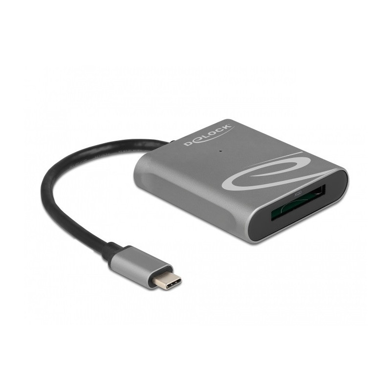 DeLOCK 91741 kortinlukija USB 3.2 Gen 1 (3.1 Gen 1) Type-C Musta, Harmaa