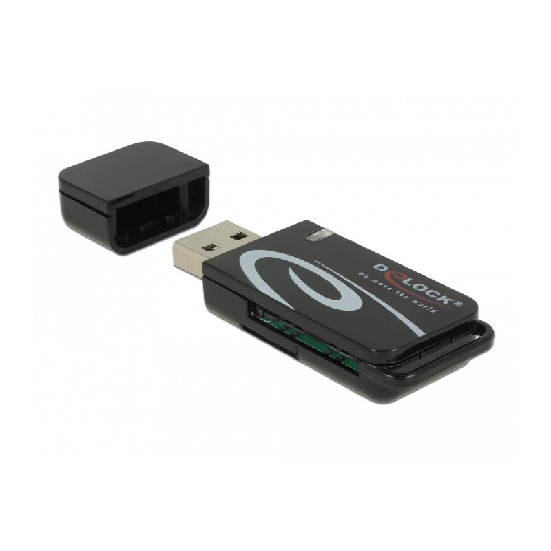 DeLOCK 91602 kortinlukija USB 2.0 Musta