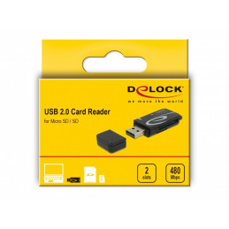 DeLOCK 91602 kortinlukija USB 2.0 Musta