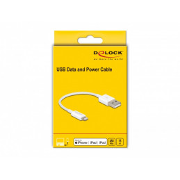 DeLOCK 83001 USB-kaapeli 0,15 m USB 2.0 USB A Micro-USB B Lightning Apple 30-pin Valkoinen