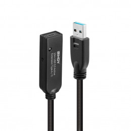 Lindy 43376 USB-kaapeli 10 m USB 3.2 Gen 1 (3.1 Gen 1) USB A USB C Musta