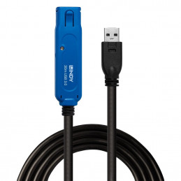 Lindy 43362 USB-kaapeli 30 m USB 3.2 Gen 1 (3.1 Gen 1) USB A Musta, Sininen