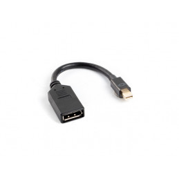 Lanberg AD-0003-BK DisplayPort-kaapeli 0,12 m Mini DisplayPort Musta