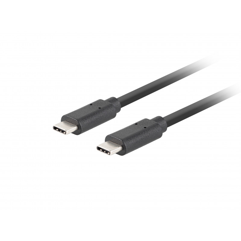 Lanberg CA-CMCM-32CU-0010-BK USB-kaapeli 1 m USB 3.2 Gen 2 (3.1 Gen 2) USB C Musta