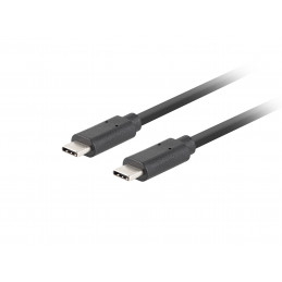 Lanberg CA-CMCM-32CU-0005-BK USB-kaapeli 0,5 m USB 3.2 Gen 2 (3.1 Gen 2) USB C Musta