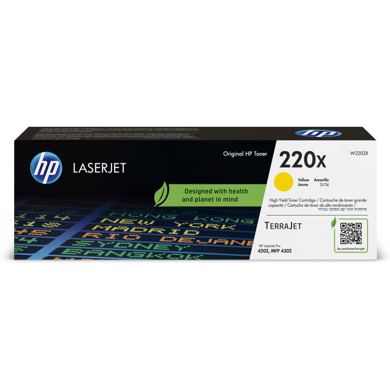 HP 220X keltainen alkuperäinen LaserJet -värikasetti