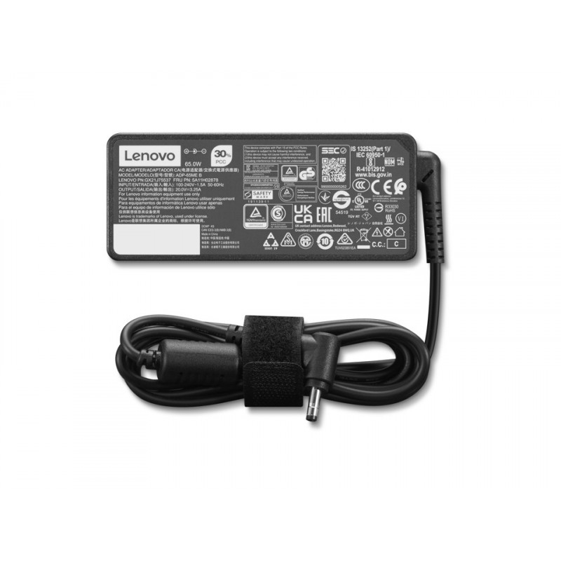 Lenovo 4X21K07722 virta-adapteri ja vaihtosuuntaaja Sisätila 65 W Musta