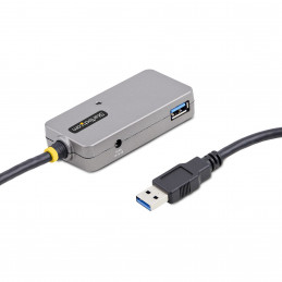StarTech.com U01043-USB-EXTENDER keskitin USB 3.2 Gen 1 (3.1 Gen 1) Type-A 5000 Mbit s Musta, Hopea