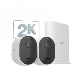 Arlo Pro 5 2K Spotlight Ulko-valvontakamera, 2-pack valkoinen