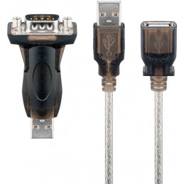 Goobay 95436 sarjakaapeli Läpinäkyvä 1,5 m USB A-tyyppi RS-232