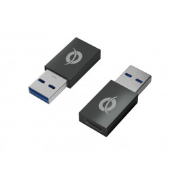 Conceptronic DONN10G kaapelin sukupuolenvaihtaja USB A USB C Musta