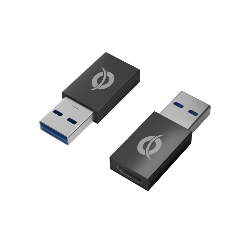 Conceptronic DONN10G kaapelin sukupuolenvaihtaja USB A USB C Musta