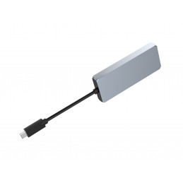 Conceptronic DONN22G kannettavien tietokoneiden telakka ja porttitoistin Langallinen USB 3.2 Gen 2 (3.1 Gen 2) Type-C Harmaa