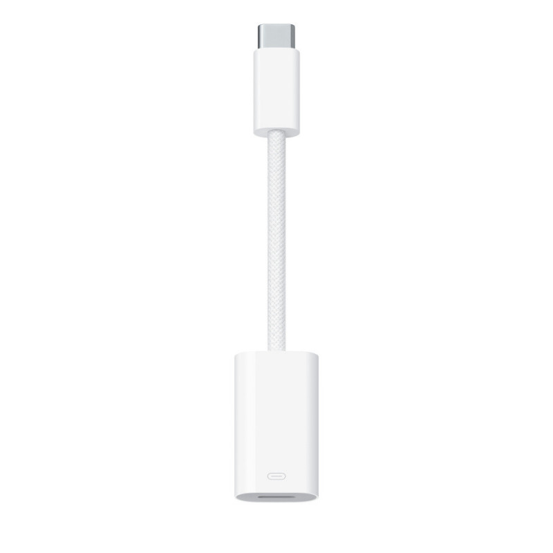 Apple MUQX3ZM A kaapelin sukupuolenvaihtaja USB Type-C Lightning Valkoinen