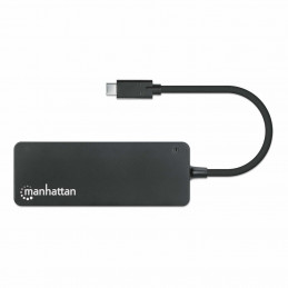 Manhattan 168410 keskitin USB Type-C 5000 Mbit s Musta