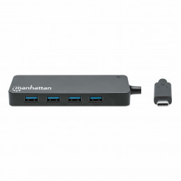 Manhattan 168410 keskitin USB Type-C 5000 Mbit s Musta