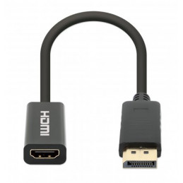 Manhattan 153713 kaapelin sukupuolenvaihtaja DisplayPort HDMI Musta