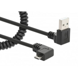 Manhattan 356237 USB-kaapeli 1 m USB A Micro-USB B Musta