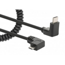 Manhattan 356244 USB-kaapeli 1 m USB C Micro-USB B Musta