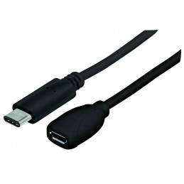 Manhattan 353335 USB-kaapeli 0,15 m USB 2.0 Micro-USB B USB C Musta