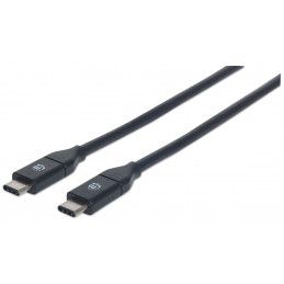 Manhattan 353526 USB-kaapeli 1 m USB 3.2 Gen 2 (3.1 Gen 2) USB C Musta