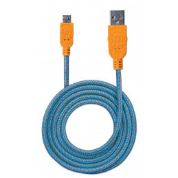 Manhattan 394024 USB-kaapeli 1 m USB 2.0 USB A Micro-USB B Sininen