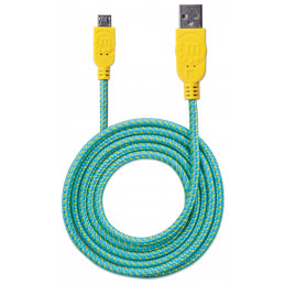 Manhattan 352703 USB-kaapeli 1,8 m USB 2.0 USB A Micro-USB B Vihreä, Keltainen