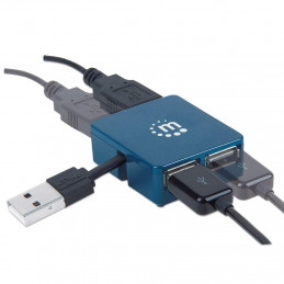 Manhattan 160605 keskitin USB 3.2 Gen 1 (3.1 Gen 1) Type-A 480 Mbit s Musta