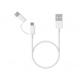 Xiaomi Mi 2-in-1 USB Cable (Micro USB to Type C) 100cm USB-kaapeli 1 m USB 2.0 USB A Micro-USB B Valkoinen