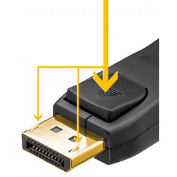 Goobay 58541 DisplayPort-kaapeli 3 m Musta