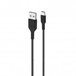 PURO CUSBCFABK3BLK USB-kaapeli 1,2 m USB 3.2 Gen 1 (3.1 Gen 1) USB A USB C Musta