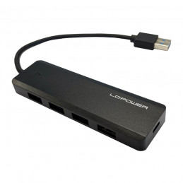 LC-Power LC-HUB-U3-4-V2 keskitin USB 3.2 Gen 1 (3.1 Gen 1) Type-A 5 Mbit s Musta