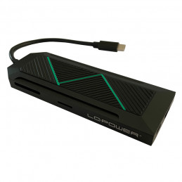 LC-Power LC-HUB-C-MULTI-6-RGB keskitin USB 3.2 Gen 2 (3.1 Gen 2) Type-C 5000 Mbit s Musta