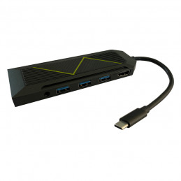 LC-Power LC-HUB-C-MULTI-6-RGB keskitin USB 3.2 Gen 2 (3.1 Gen 2) Type-C 5000 Mbit s Musta